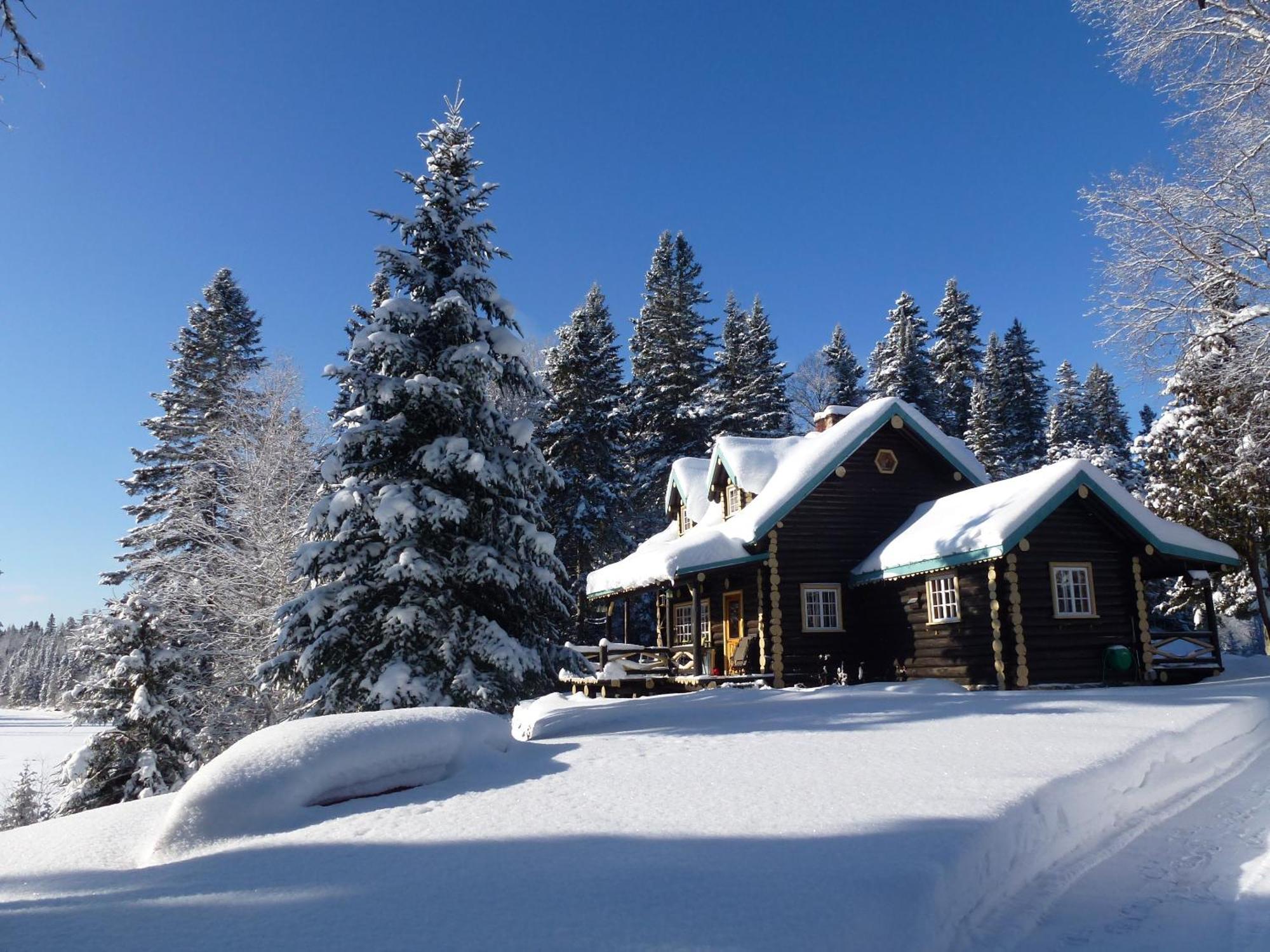 Domaine Le Bostonnais - Le Village En Bois Rond La Tuque Buitenkant foto